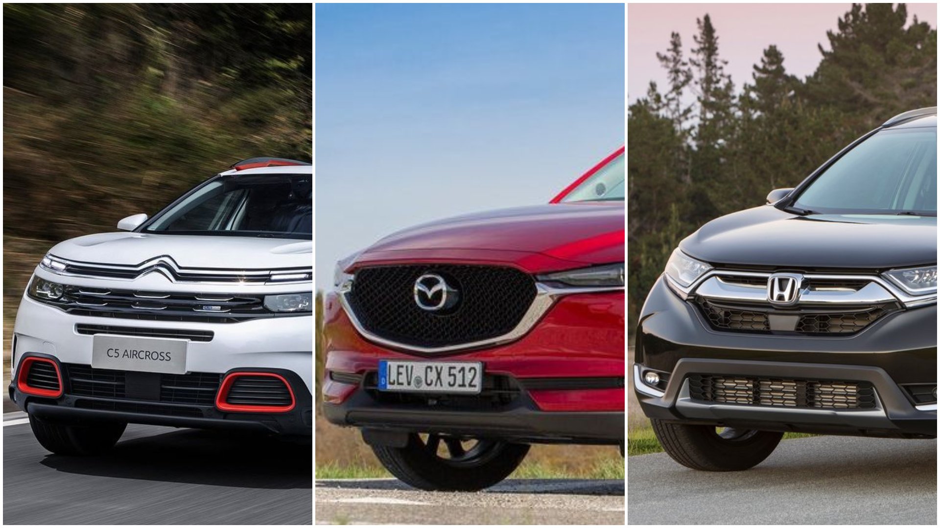 Porównanie Mazda CX5, Citroen C5 Aircross czy Honda CRV