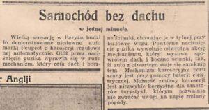 kabriolet peugeot 1935 Historia