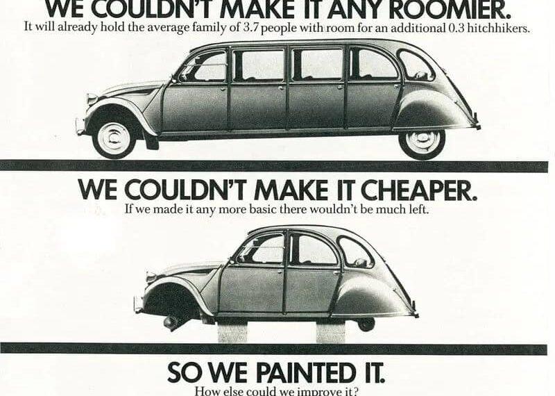 6. Przelomowa kreatywna i zabawna reklama Citroena 2CV Wiadomości