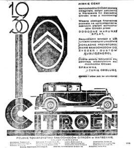 reklama citroen 1930 2 Historia