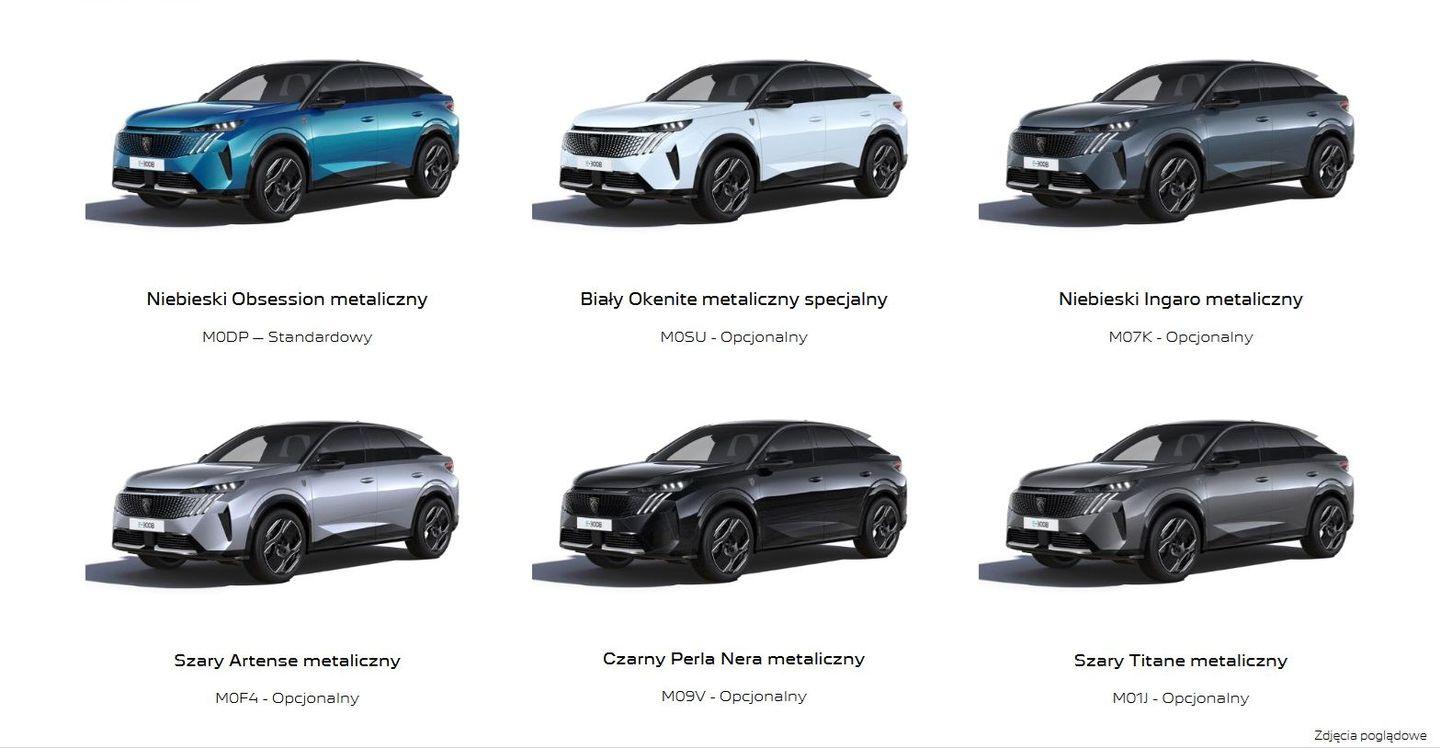 peugeot 3008 gt hev 145 km kolory nadwozia material peugeot Testy