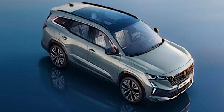 Renault Espace widok z góry przodu i panoramicznego dachu Solarbay