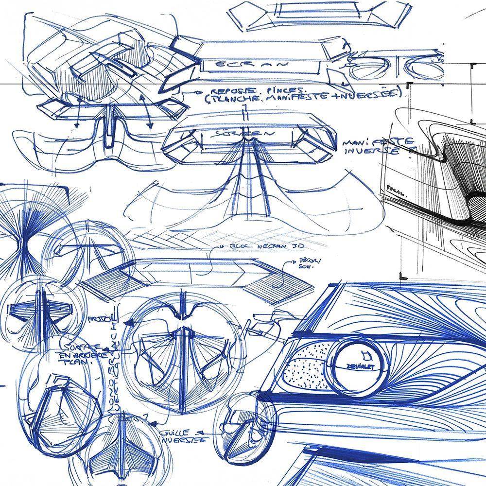 Szkice projektowe - luksusowy SUV DS N°7 