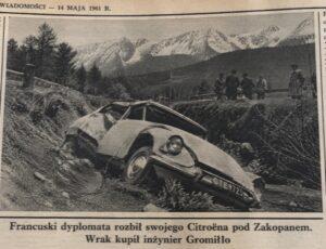 gazeta artykul 1961 citroen ds row Wiadomości