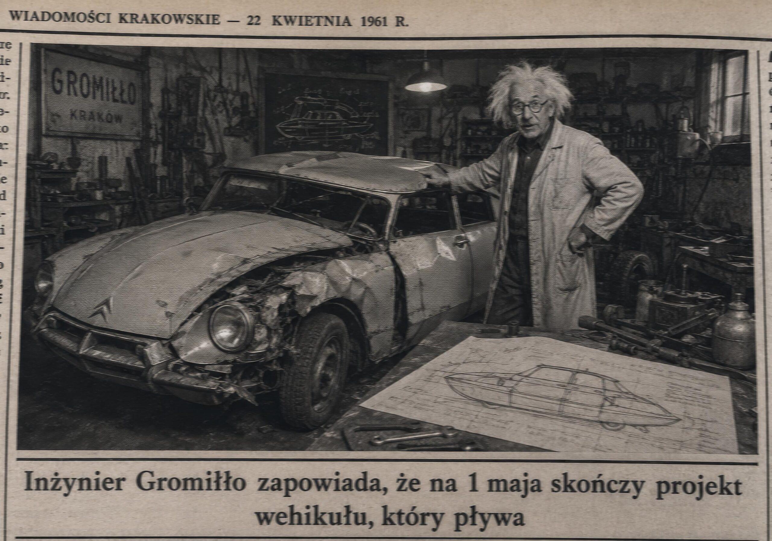 Inżynier Gromiłło przy pracy