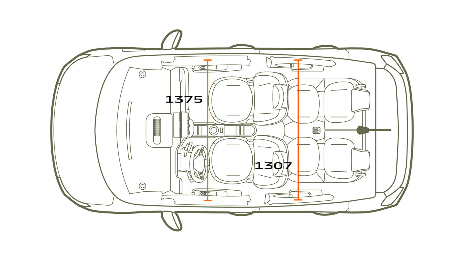 Nowa Dacia Spring - wymiary wnętrza