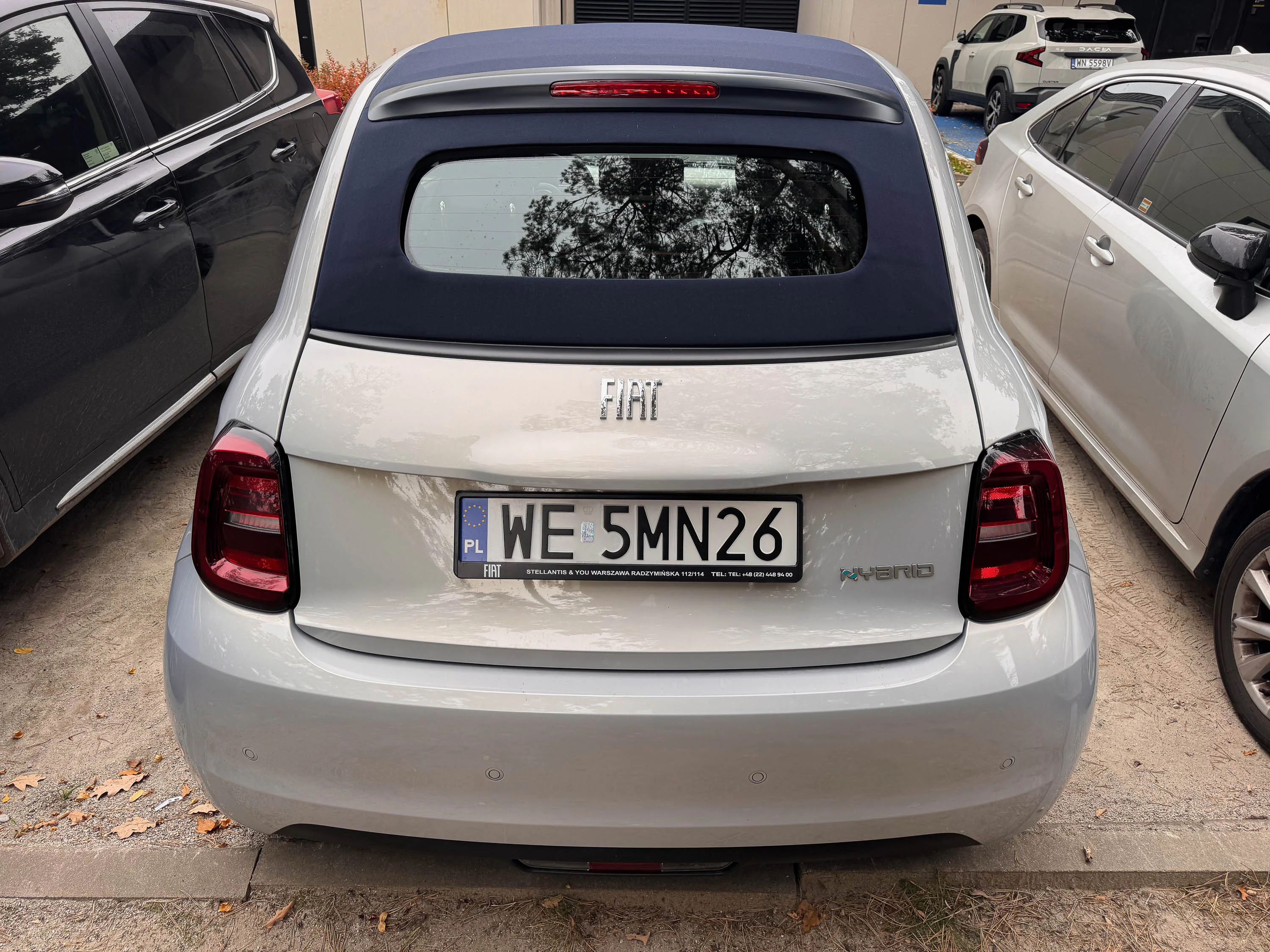 Fiat 500 Cabrio Dolcevita od tyłu