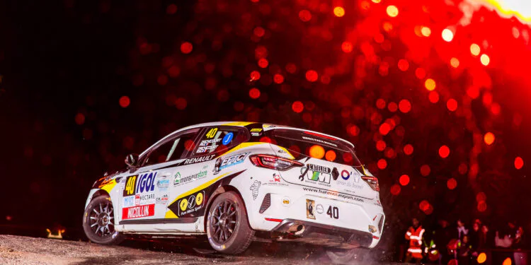 40 DACHICOURT Paul, DACHICOURT Adéle, Renault Clio Rally5, action during the Critérium des Cévennes 2026, 8th round of the Championnat de France des Rallyes 2026, from October 23 to 24, 2026 in Brissac, France - Photo Bastien Roux / DPPI